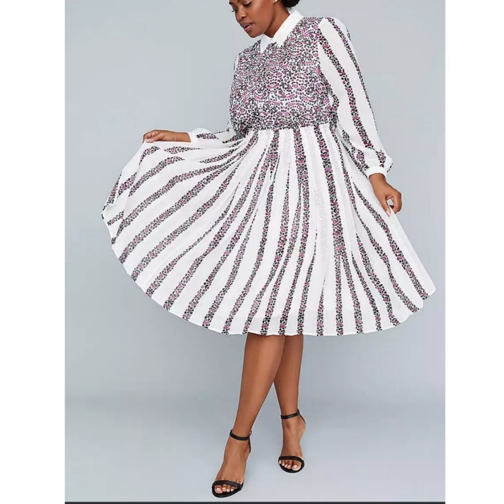 GIRLS WITH CURVES x LANE BRYANT Animal Print Midi Dress 14